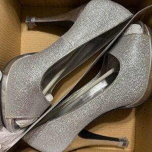 Rampage Silver Sparkle Women's Heels